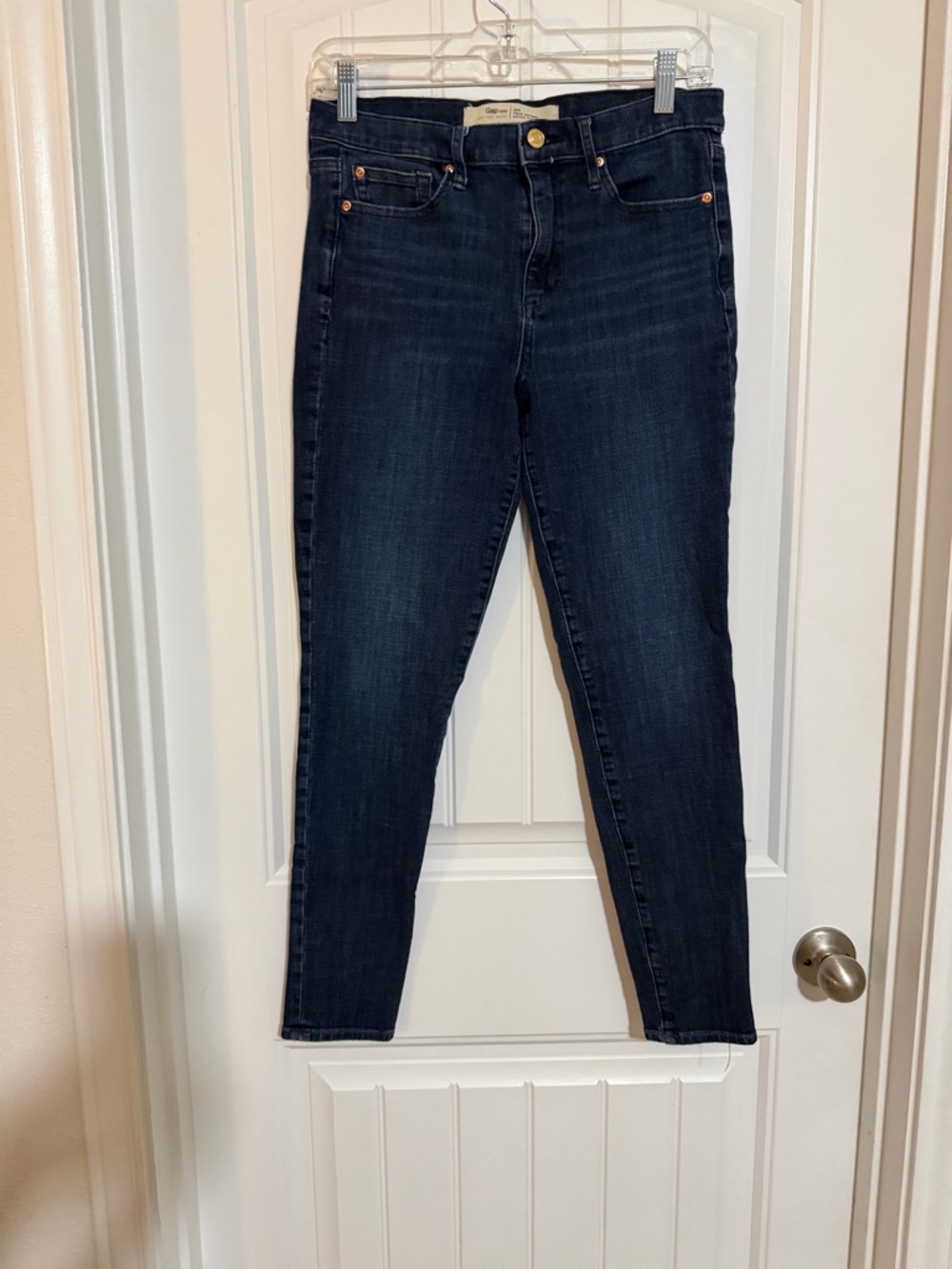 Gap 1969 True Skinny Super High Rise Jeans - Dark Indigo - Size 29R
